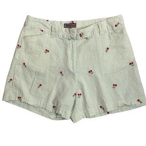 Khakis Cherry Seersucker Striped Shorts